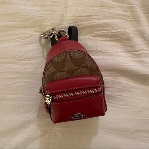 Coach mini backpack bag charm